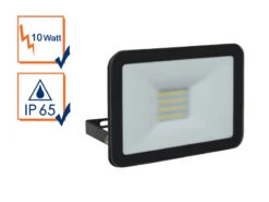 ELRO 10 Watt LED Strahler ALU, 5000 Kelvin Neutralweiß, IP65, 9x12cm