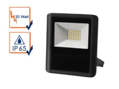 Perel 20 Watt LED Strahler ALU, 4000 Kelvin Neutralweiß, IP65, 13x15cm