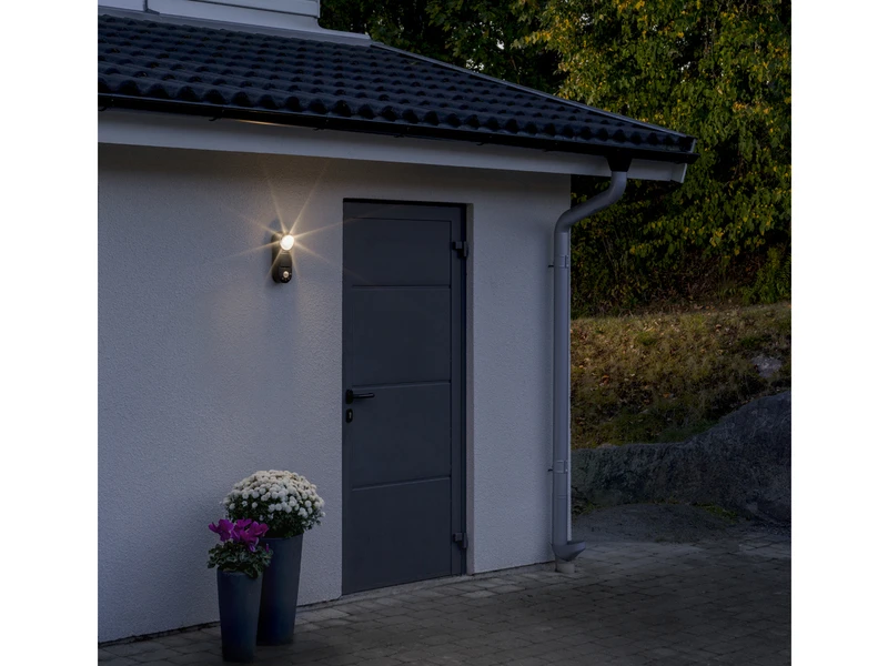 Konstsmide 2er-Set LED AuĂenwandleuchte Mit Bewegungsmelder & Batterie, Schwarz, H 26cm â Bild 6