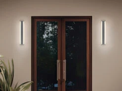 MeineWunschleuchte 2er-Set LED Außenwandleuchten Up And Down Lichteffekt, Anthrazit 60cm Lang