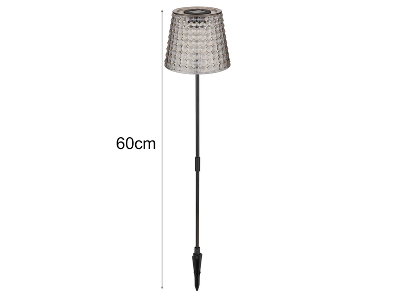Globo 2er Set LED Solar Erdspießleuchten Rauchfarbig, Höhe 60cm – Bild 3