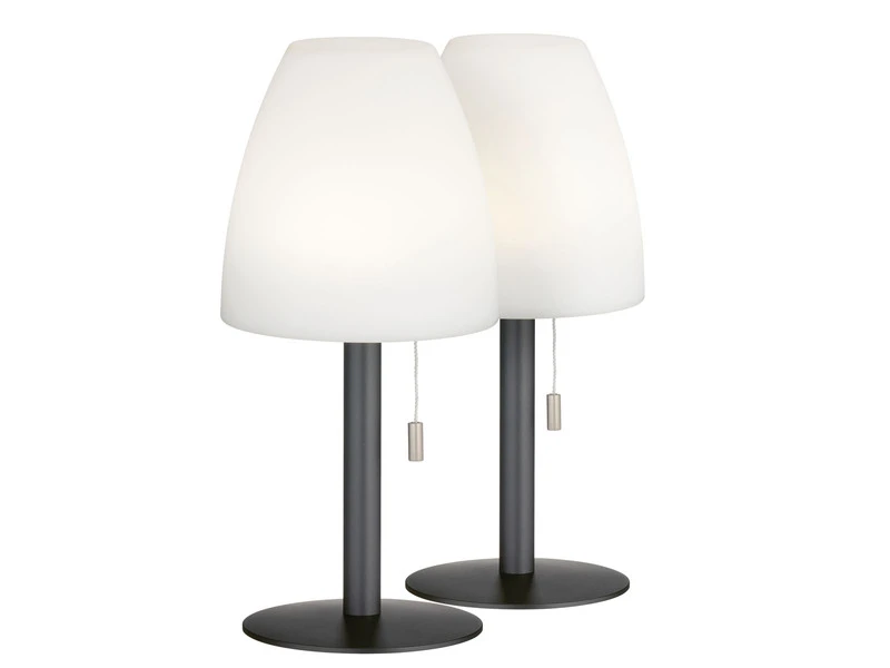 FHL Easy 2er SET Outdoor Akku RGB Tischlampen FIUMARA, Höhe 30cm – Bild 2