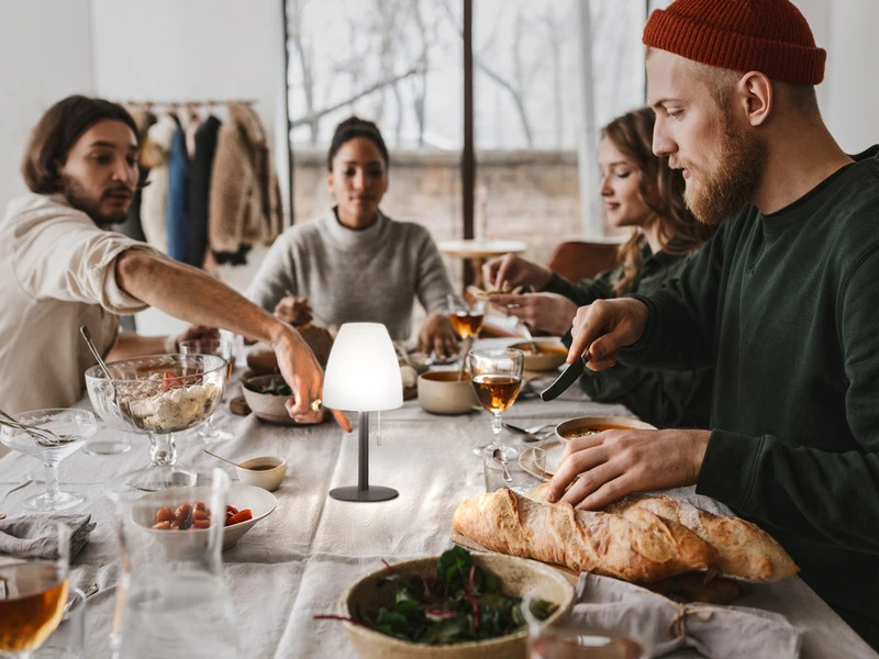 FHL Easy 2er SET Outdoor Akku RGB Tischlampen FIUMARA, Höhe 30cm – Bild 5