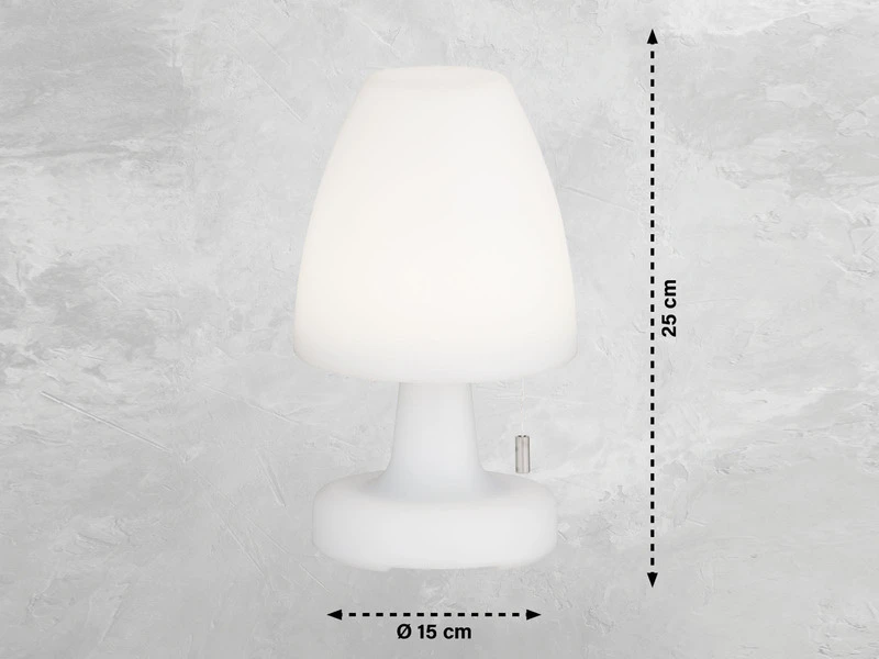 MeineWunschleuchte 2er SET Outdoor Akku Tischlampen Ohne Kabel - Dimmbar & RGB - Höhe 25cm – Bild 3