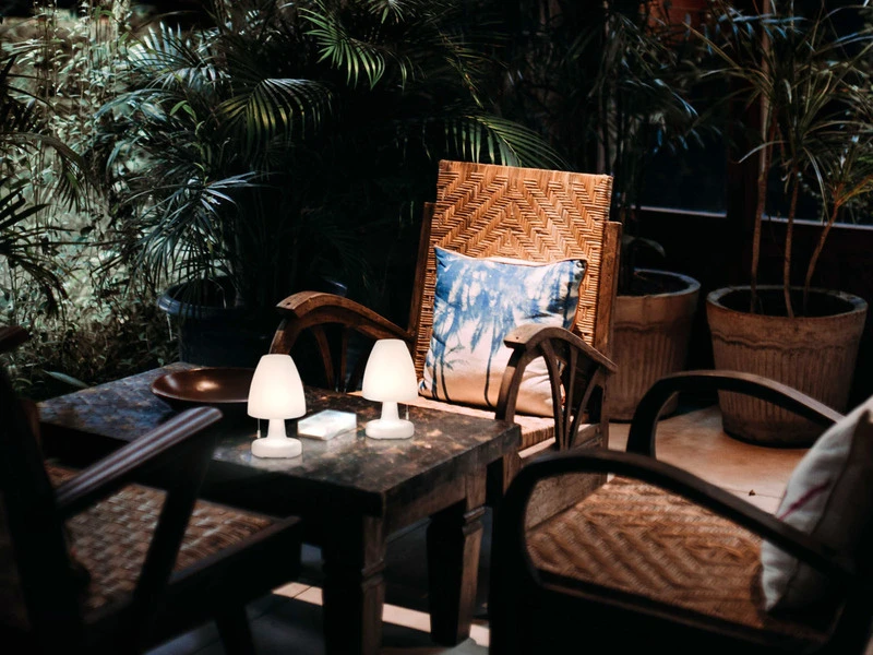 MeineWunschleuchte 2er SET Outdoor Akku Tischlampen Ohne Kabel - Dimmbar & RGB - Höhe 25cm – Bild 6