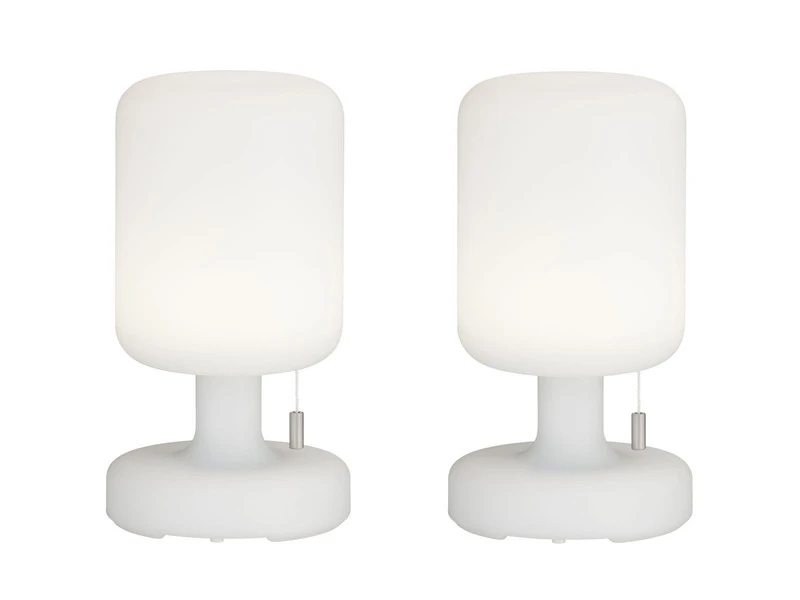 MeineWunschleuchte 2er SET Outdoor Akku Tischlampen Ohne Kabel - Dimmbar & RGB - Höhe 23cm – Bild 2