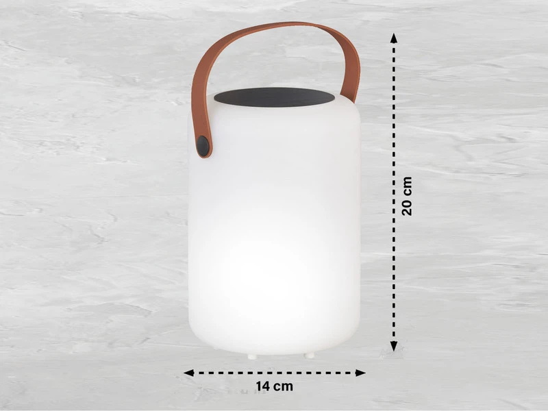 MeineWunschleuchte 2er SET Outdoor Solar Tischleuchten Mit Fernbedienung & RGB LED - 20cm – Bild 4