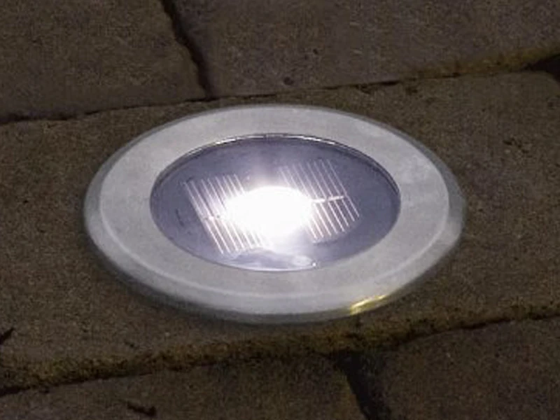 Konstsmide 2er-Set Solar LED-Bodenspot, Edelstahl, Ø 11cm, Je Spot Bis 100kg Belastbar – Bild 5