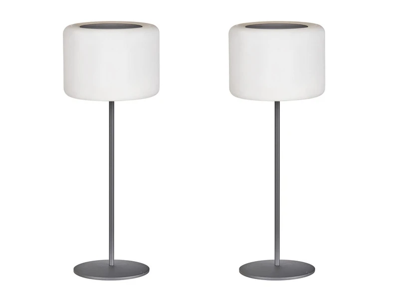 MeineWunschleuchte 2er SET Solar Tischlampen 39,5cm Ohne Kabel - Mit Fernbedienung Dimmbar & RGB – Bild 2