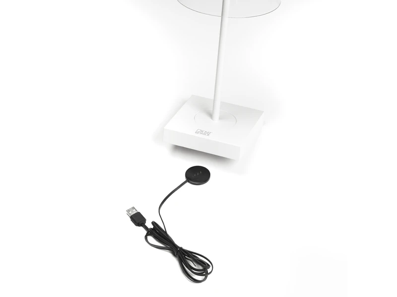 MeineWunschleuchte 2er Set Wiederaufladbare LED Outdoor Tischleuchten Dimmbar In Weiß, Höhe 27cm – Bild 7