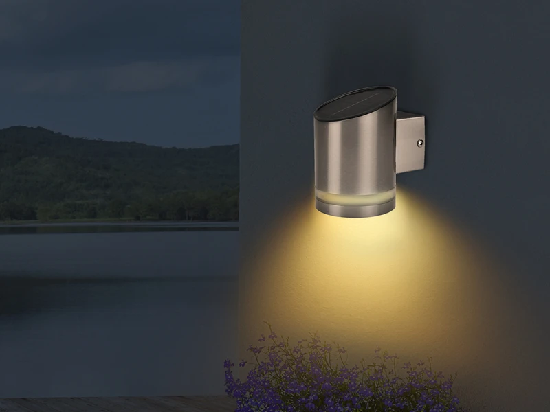 Smartwares 4er SET Solar Außenwandleuchten Edelstahl, Mit Dämmerungssensor – Bild 9