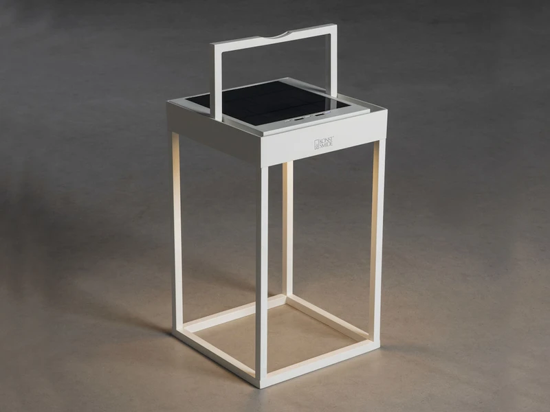Konstsmide 4in1 Akku Tischleuchte PORTOFINO Weiß, Solar & USB Aufladbar, Mit Wandhalterung – Bild 3