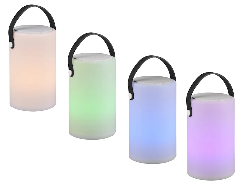 Reality Leuchten Akku LED Tischleuchte BERMUDA Mit RGB & Bluetooth Lautsprecher, H: 21cm â Bild 2