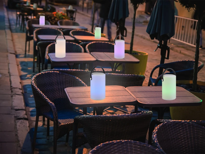 Reality Leuchten Akku LED Tischleuchte BERMUDA Mit RGB & Bluetooth Lautsprecher, H: 21cm â Bild 4