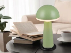Reality Leuchten Akku LED Tischleuchte FUNGO Kabellos Für Innen & Außen, Grün - Höhe 30cm