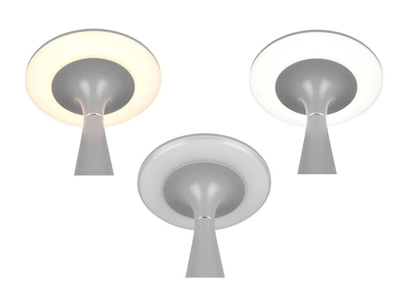 MeineWunschleuchte Akku LED Tischleuchten 2er SET Dimmbar, Für Innen & Außen, Grau Höhe 28cm – Bild 6