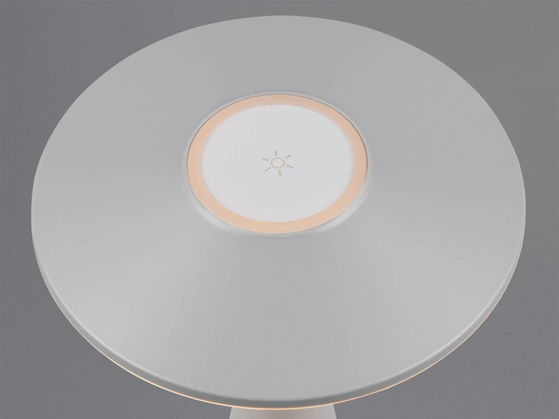 MeineWunschleuchte Akku LED Tischleuchten 2er SET Dimmbar, Für Innen & Außen, Grau Höhe 28cm – Bild 7