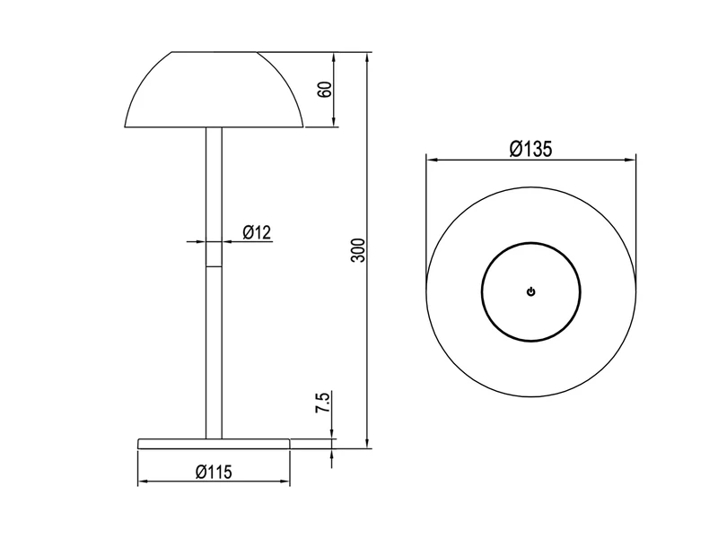 MeineWunschleuchte Akku LED Tischleuchten 2er SET Für Innen & Außen, Schwarz Höhe 30cm – Bild 10
