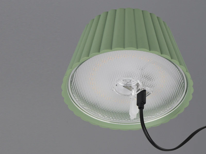 MeineWunschleuchte Akku LED Tischleuchten 2er SET Kabellos Für Innen & Außen, Grün - Höhe 39cm – Bild 8