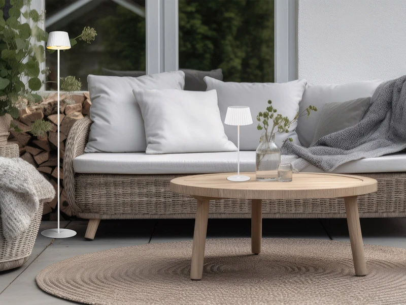 Reality Leuchten Akku Stehlampe SUAREZ Für Outdoor Kabellos In Weiß, Klein 123cm – Bild 11