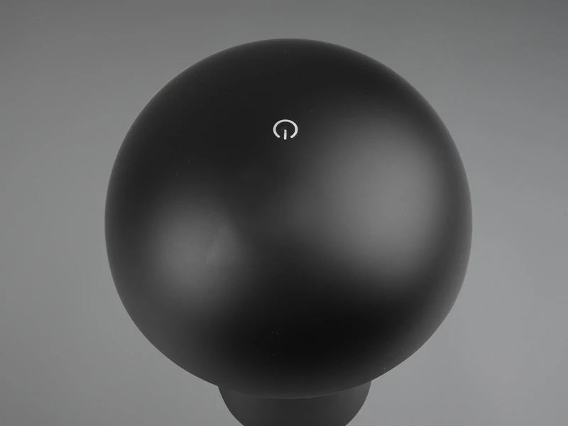 Reality Leuchten Akku Tischleuchte LENNON Ohne Kabel Per USB Ladbar & Dimmbar, Schwarz, H. 21cm – Bild 6