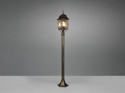 MeineWunschleuchte Antike LED Wegeleuchte Aus Aluminium Rostoptik, Höhe 100cm