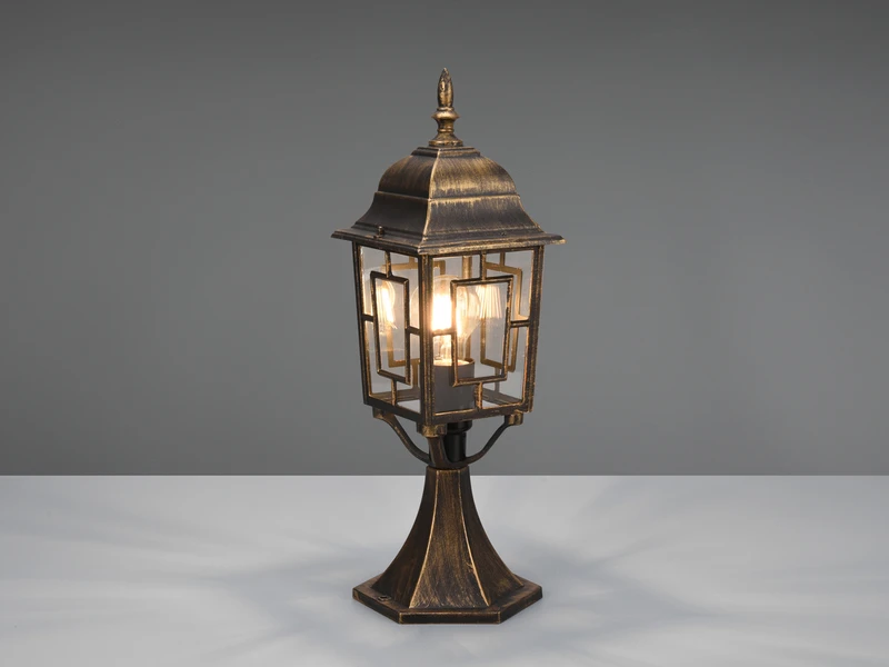 Trio Leuchten Antike Sockelleuchte VOLTURNO Aus Aluminium Rostoptik, Höhe 47cm â Bild 3