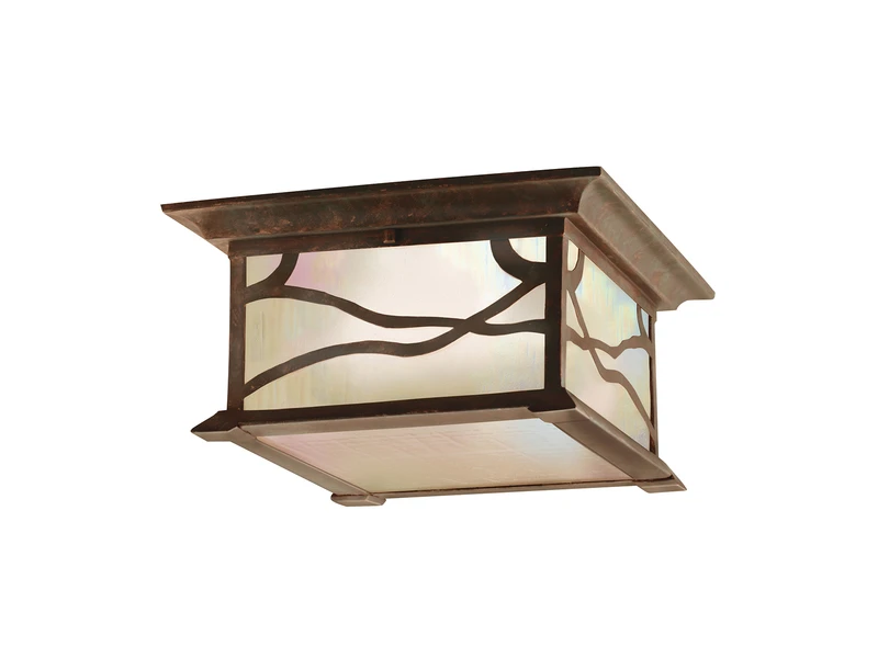 KICHLER Ausgefallene Außendeckenleuchte MORRIS Im Antiken Design, Ø30cm – Bild 2