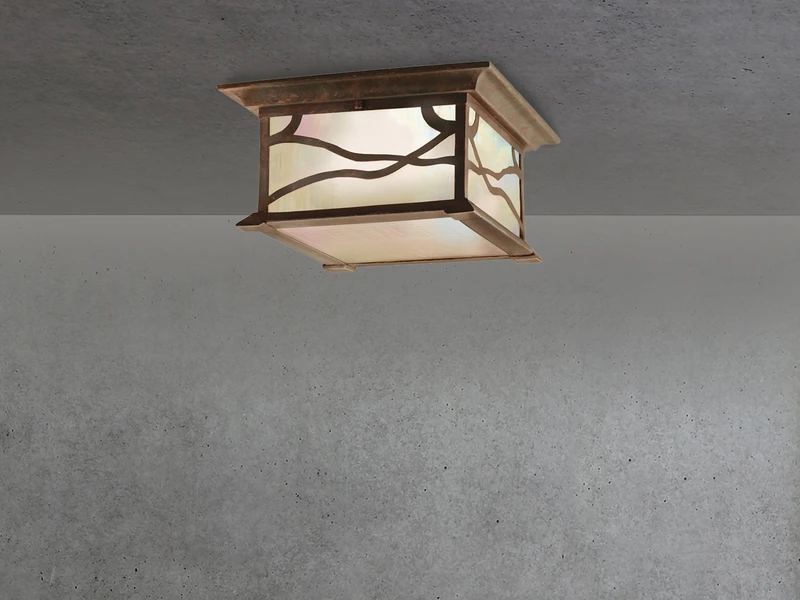 KICHLER Ausgefallene Außendeckenleuchte MORRIS Im Antiken Design, Ø30cm – Bild 3