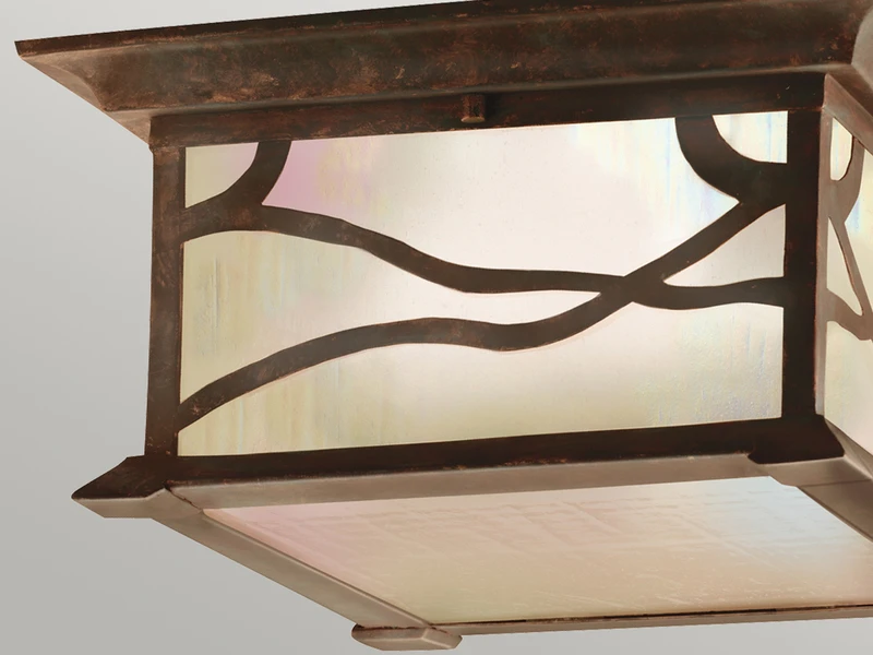 KICHLER Ausgefallene Außendeckenleuchte MORRIS Im Antiken Design, Ø30cm – Bild 7