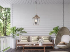 Elstead Lighting Außenhängeleuchte MANSION HOUSE Im Landhausstil, Altmessing Ø22cm