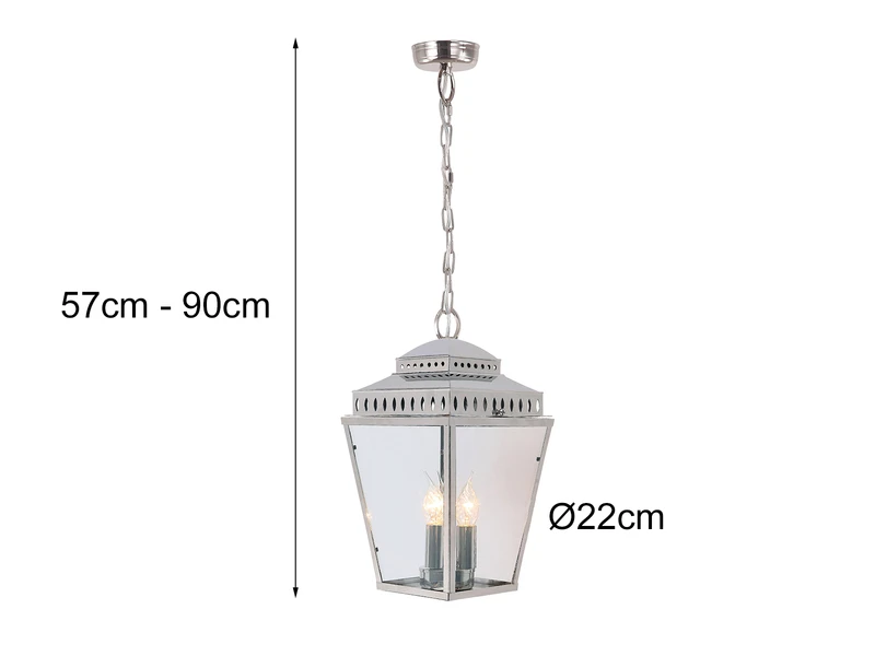 Elstead Lighting Außenhängeleuchte MANSION HOUSE Im Landhausstil, Silber Ø22cm – Bild 4