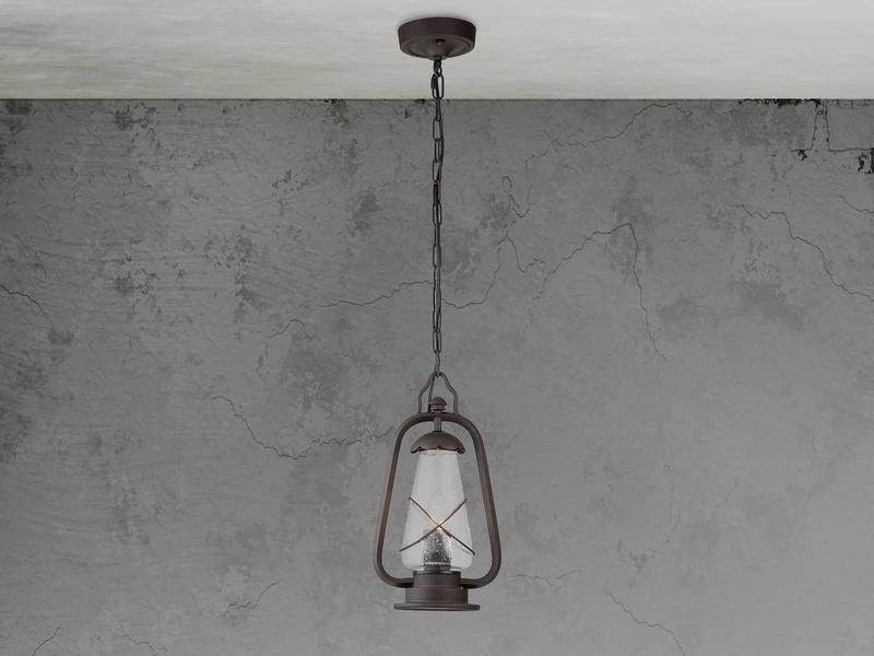 Elstead Lighting Außenhängeleuchte MINERS In Antiker Laternenoptik, Breite 20cm – Bild 3