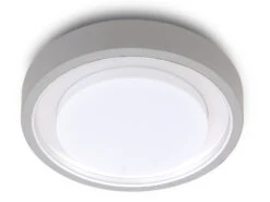 Lutec AuĂenleuchte FĂŒr Decke & Wand ORIGO Aluminiumguss Silber, Ă30cm - IP54