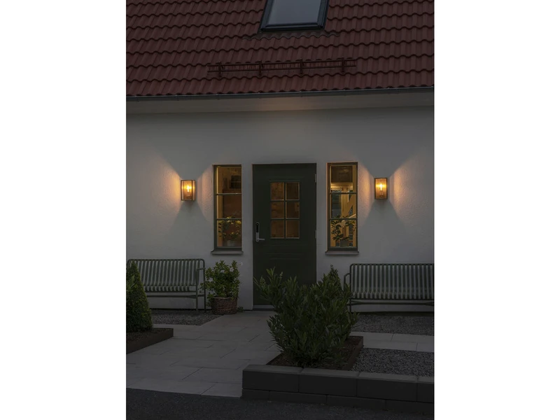 Konstsmide Außenwandlaterne CARPI Aus Messing Mit Klarglas, Höhe 30cm – Bild 5