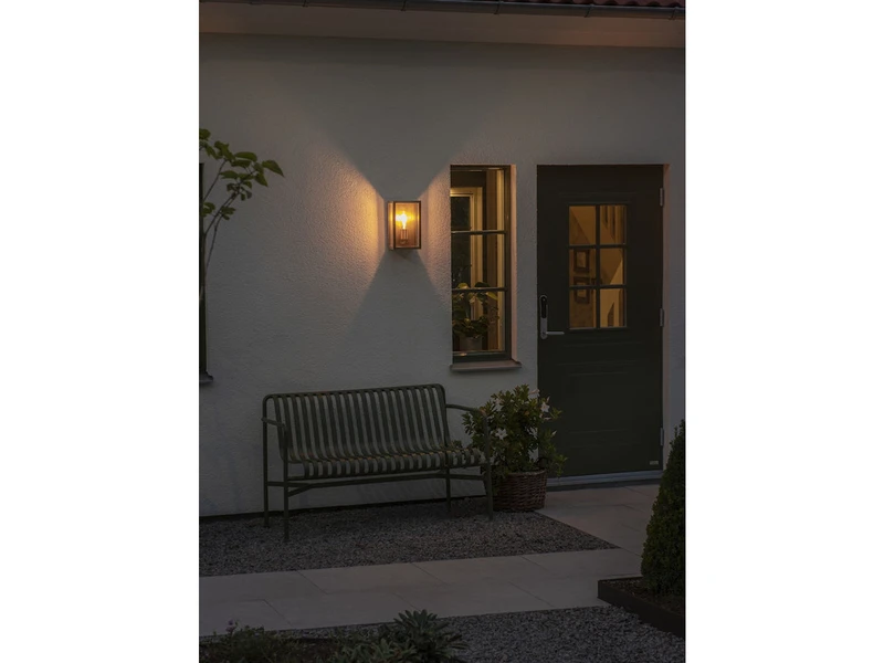 Konstsmide Außenwandlaterne CARPI Aus Messing Mit Klarglas, Höhe 30cm – Bild 6