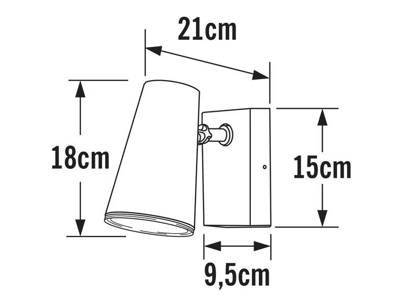 Konstsmide Außenwandleuchte Downlight FANO Weiß Mit Schwenkbarem Kopf Höhe 21,5cm IP54 E27 – Bild 6