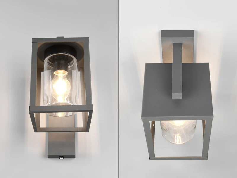 Trio Leuchten Außenwandleuchte LUNGA In Laternenoptik, Höhe 33cm, Anthrazit – Bild 8