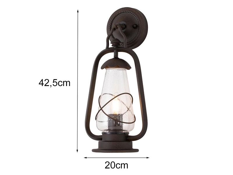 Elstead Lighting Außenwandleuchte MINERS In Antiker Laternenoptik, Höhe 42,5cm – Bild 4