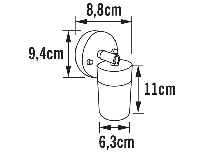 Konstsmide Außenwandleuchte MODENA Downlight Schwenkbar, Höhe 15cm, Edelstahl – Bild 4