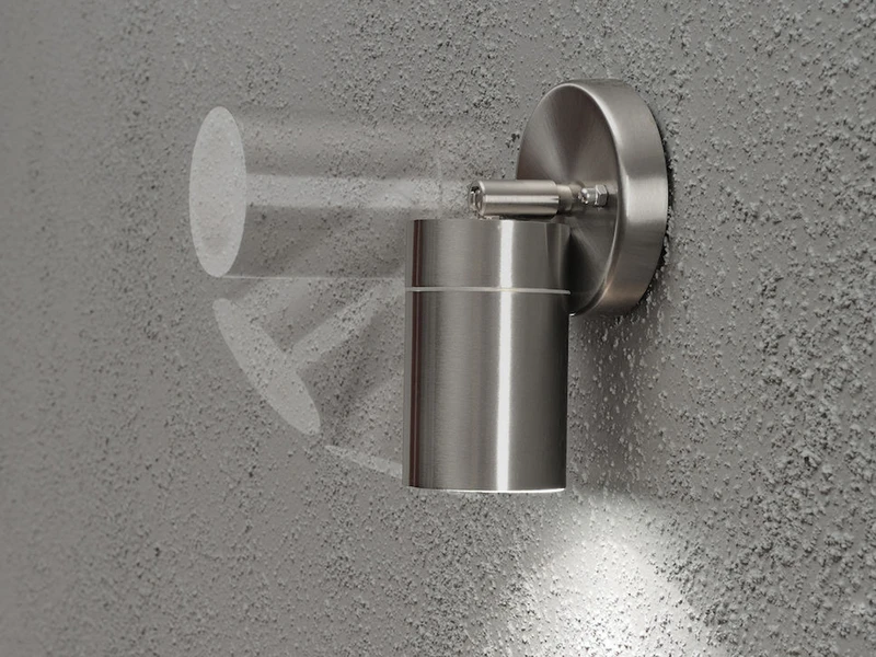 Konstsmide Außenwandleuchte MODENA Downlight Schwenkbar, Höhe 15cm, Edelstahl