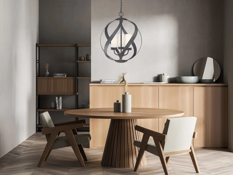 MeineWunschleuchte Außergewöhnliche LED Pendelleuchte Für Innen & Außen, 3-flammig Ø40,7cm