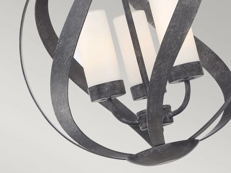 QUINTIESSE Außergewöhnliche Pendelleuchte BLACKSMITH Für Innen & Außen, 3-flammig Ø40,7cm – Bild 11