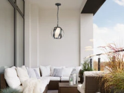 MeineWunschleuchte Außergewöhnliche Pendelleuchte Für Innen & Außen, Ø25cm