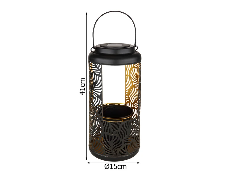 MeineWunschleuchte Außergewöhnliche Solarlaternen Hängend Oder Stehend Mit Blumentopf, Höhe 41cm – Bild 3