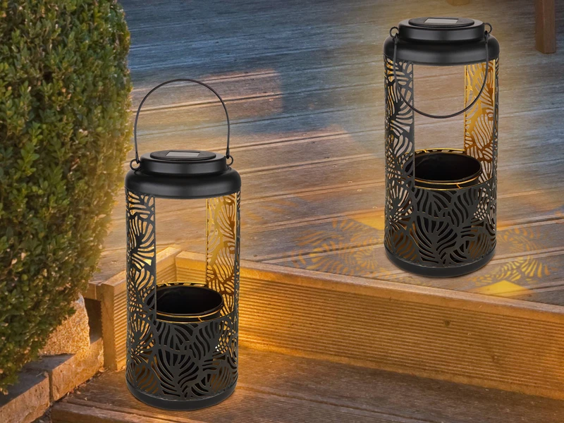 MeineWunschleuchte Außergewöhnliche Solarlaternen Hängend Oder Stehend Mit Blumentopf, Höhe 41cm