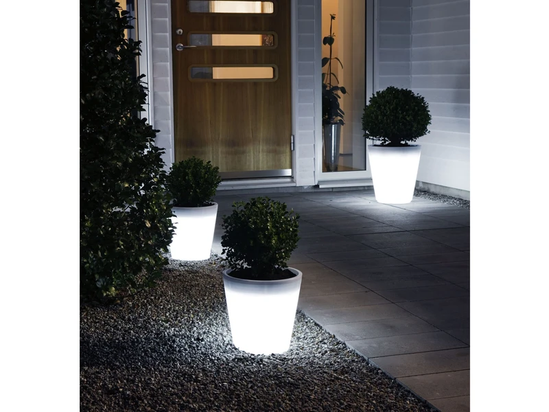 Konstsmide Beleuchteter Pflanzkübel 2er Set Outdoor LED Blumentopf Ø 37cm Terrassenleuchten – Bild 5