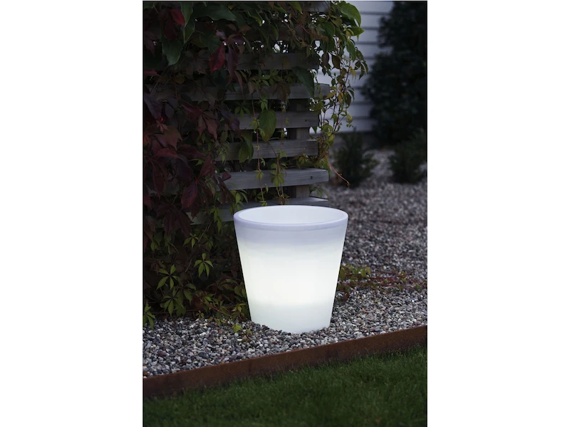 Konstsmide Beleuchteter Pflanzkübel Outdoor 2er Set LED Blumentopf Ø 28cm Terrassenleuchten – Bild 4