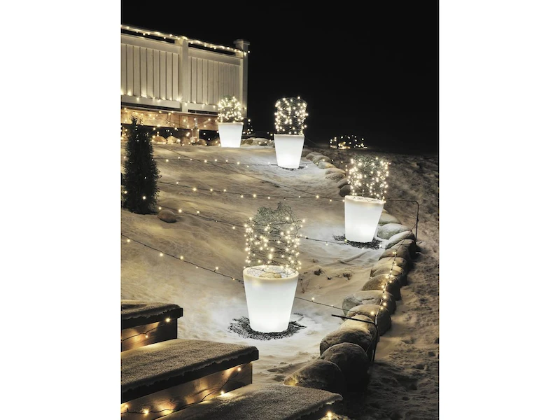 Konstsmide Beleuchteter Pflanzkübel Outdoor LED Blumentopf Ø 28cm Terrassenbeleuchtung – Bild 5