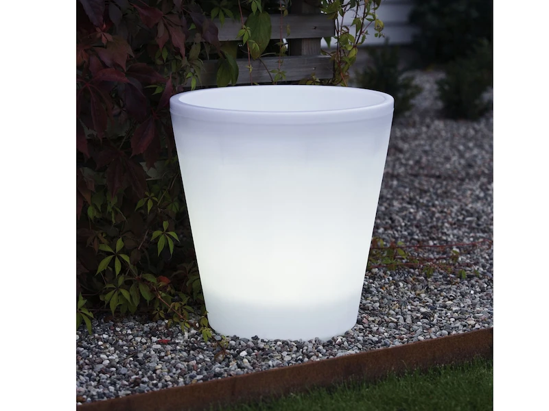 Konstsmide Beleuchteter Pflanzkübel Outdoor LED Blumentopf Ø 37cm Terrassenbeleuchtung – Bild 3